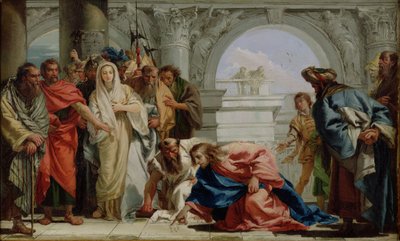 Christus und die Ehebrecherin, 1750-53 von Giovanni Domenico Tiepolo